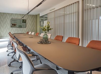 Curtain Systems, SG 6970, Colorama 2 Multicolour, Targobank, Mainz, Germany