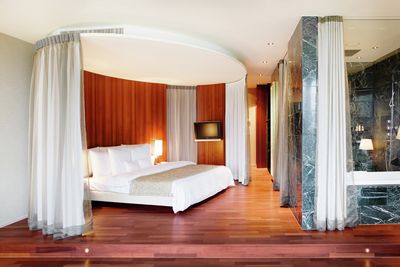 Curtain Systems, Customer Fabrics, Room shot "Hotel Park Weggis", Switzerland